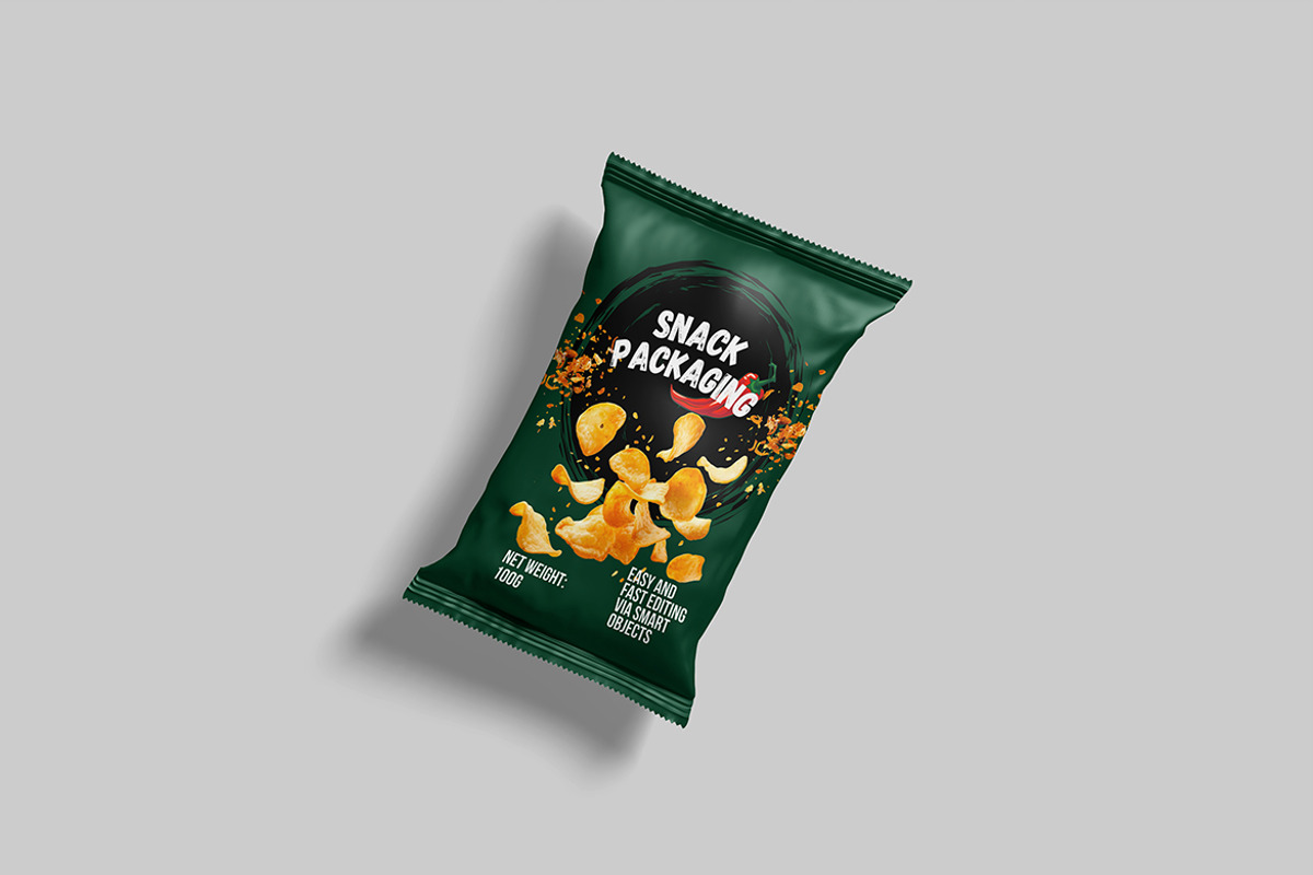 Snack Packaging Mockup, a Mockup by DxSLEX (Photo 2 of 5)