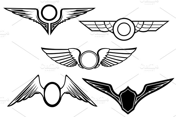 Set Of Wing Symbols