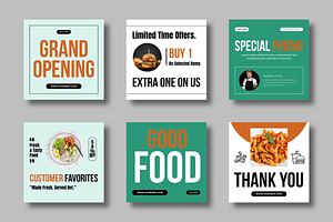 Restaurant Food Social Media Post, a Social Media Template by MightyDesign