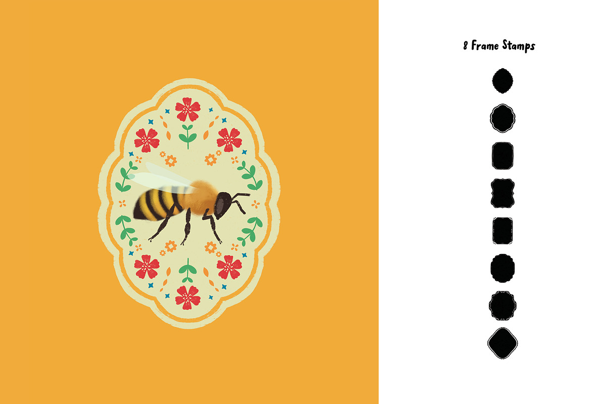 Bee Creator: 100 Procreate Brushes, a Brush Add-On by Pencil Twist (Photo 7 of 11)