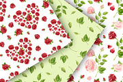 Watercolor pink and red roses, an Illustration by Valin Malin (Thumbnail 11 of 16)