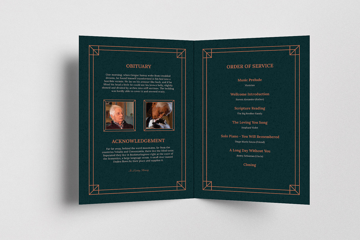 Funeral Program Template, an Invitation Template by Neermana (Photo 2 of 4)
