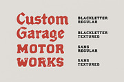 Forge Garage - Motorcycle Font Duo, a Blackletter Font by Edignwn Type (Thumbnail 4 of 12)