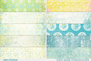 Shabby Chic Floral Digital Papers, a Pattern Graphic by Carrie Stephens Art (Thumbnail 3 of 6)