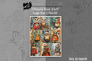 Cute Owl Xmas Junk Journal Pages, an Animal Illustration by Digital Art Mahdiseño (Thumbnail 6 of 10)