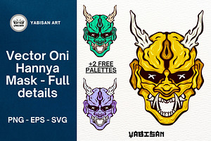 Oni Hannya Mask Art 3 - Full Details