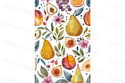 Watercolor food vertical background, a Background Graphic by Bubert Art (Thumbnail 6 of 10)
