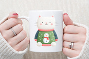 Christmas Cats Holiday Cats Set, an Illustration by Sublimation Artist (Thumbnail 5 of 6)