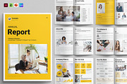 Annual Report Template, a Brochure Template by GoldenGrid Studio (Thumbnail 1 of 13)
