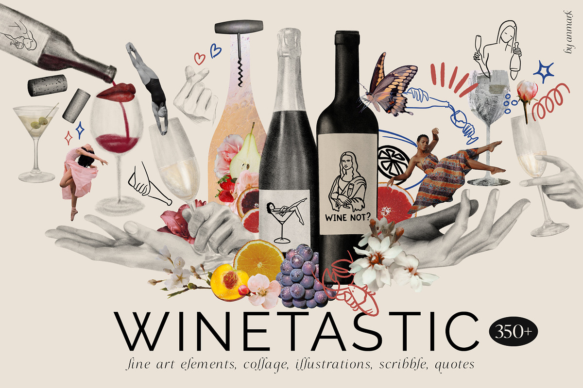 Winetastic. Collage & Illustrations, an Object Graphic by AnMark (Photo 1 of 12)