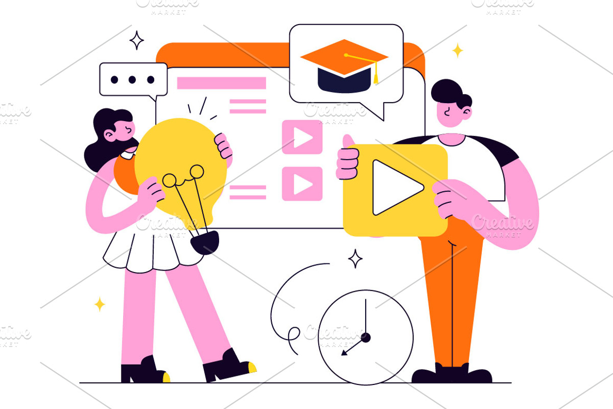 10 Online Course Vector Illustration, an Education Illustration by denayunebgt (Photo 4 of 4)
