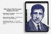 Procreate Ballpoint Pens Set, a Brush Add-On by Brush Moment (Thumbnail 3 of 13)