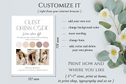 Guest dresscode with photo card, a Stationery Template by EvaTemplates (Thumbnail 4 of 7)