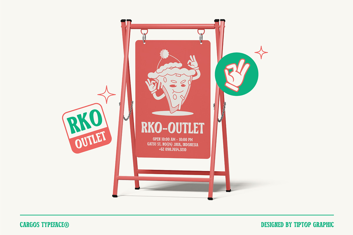 Cargos – Retro Flare Rounded Display, a Sans Serif Font by Tiptop Graphic (Photo 8 of 10)