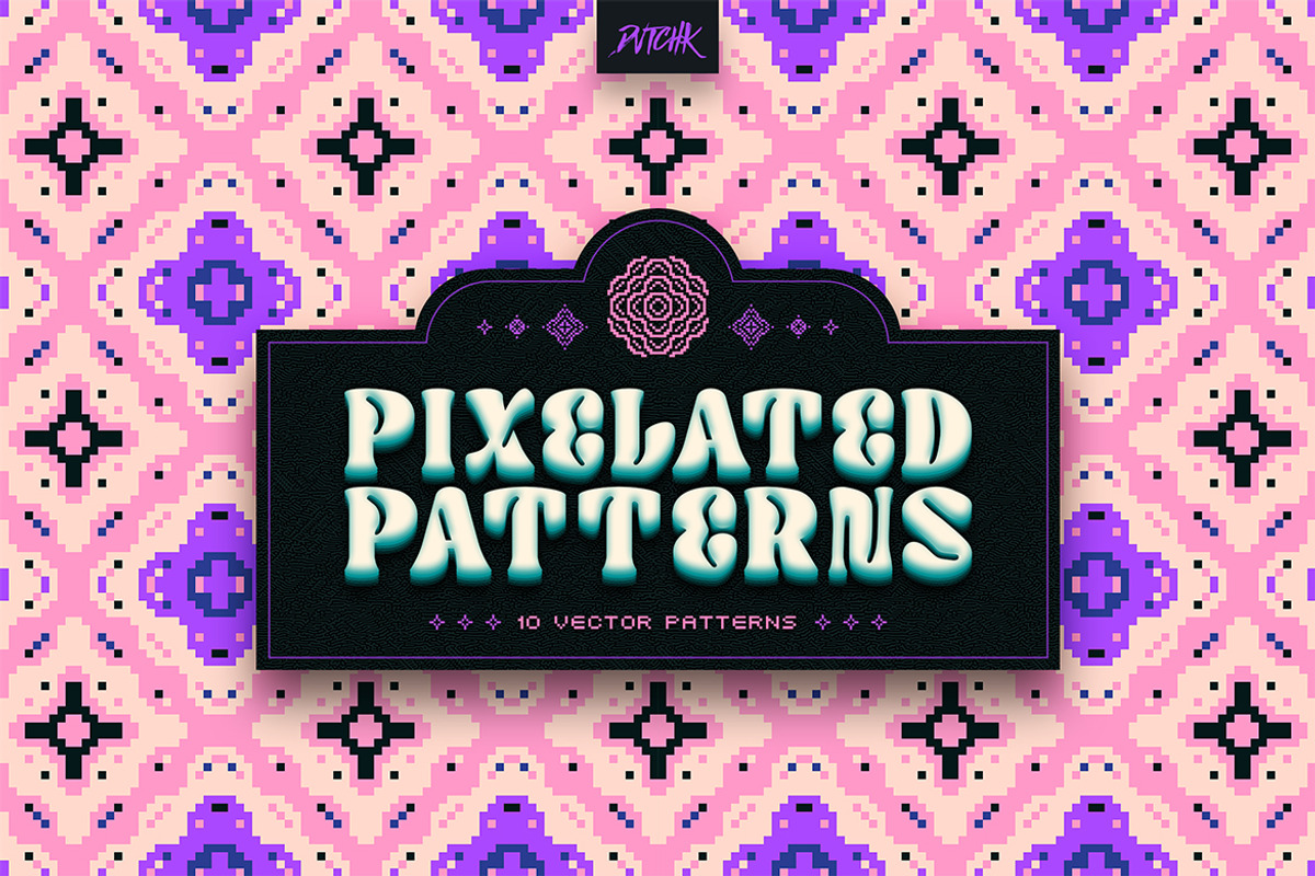 Pixel Mosaic Patterns | Vol. 04, a Pattern Graphic by dvtchk (Photo 2 of 10)