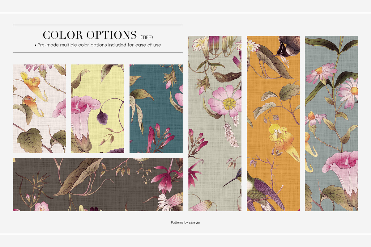 Vintage Botanical Floral Prints, a Pattern Graphic by LEAFure (Photo 2 of 10)