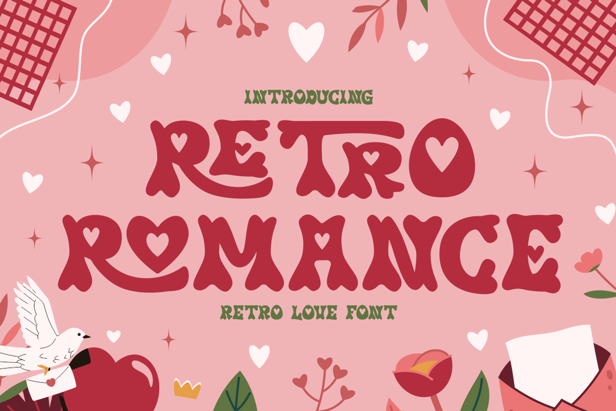 Retro Romance - Retro Love Font, a Font by PutraCetol Studio (Photo 1 of 11)