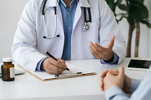 Doctor Explaining Treatment Plan to, a Health & Medical Photo by Stock Shape