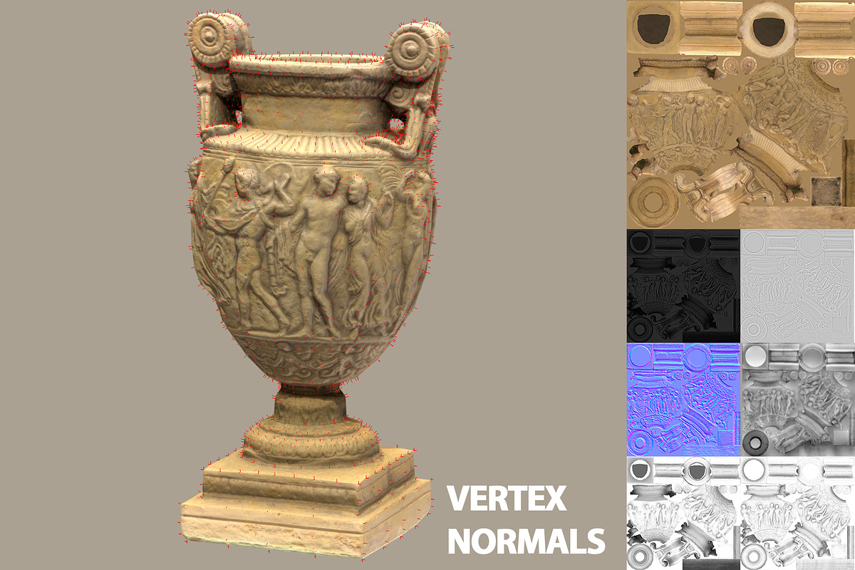 Ancient roman greek vase with LODs, an Object 3D Model by Beatheart Creative Studio (Photo 11 of 12)