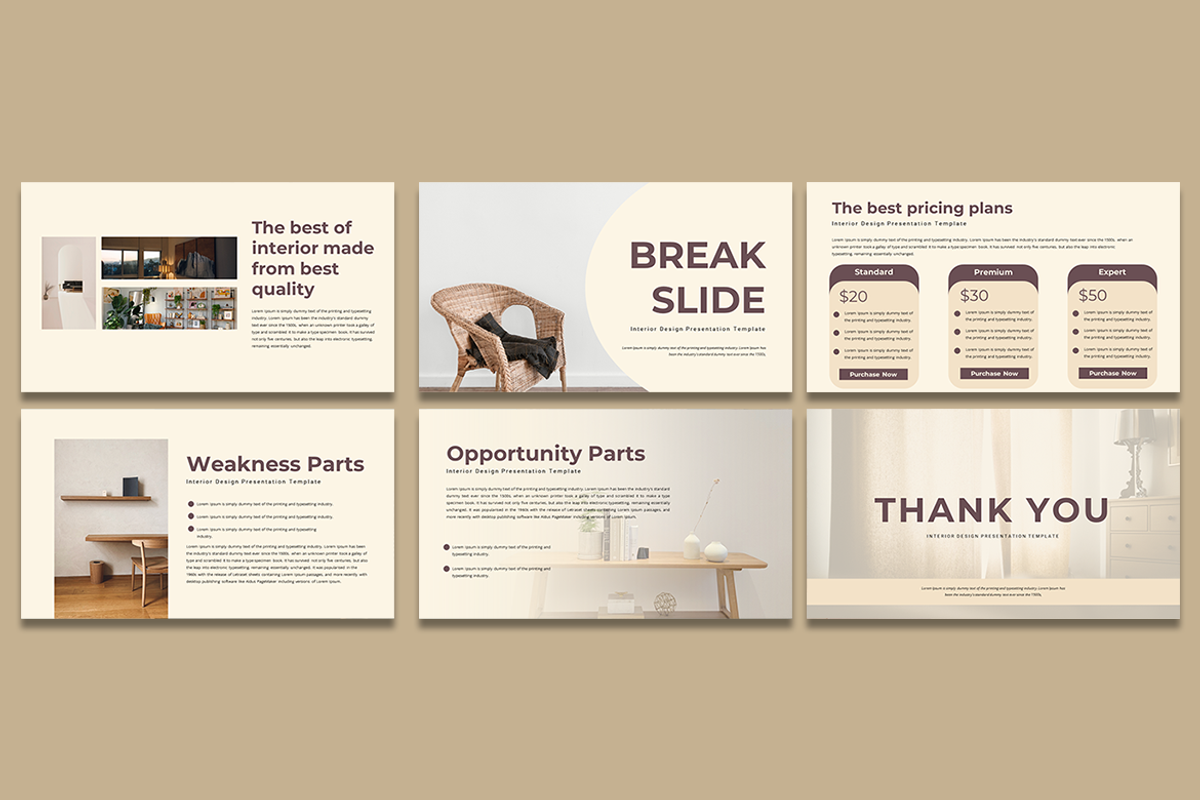Interior - Google Slides Template, a Presentation Template by QR Design ...