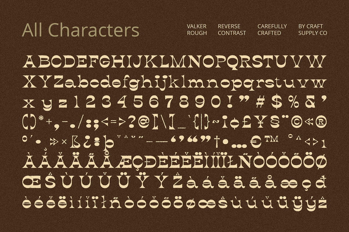 Valker Rough, a Serif Font by Craft Supply Co. (Photo 8 of 8)