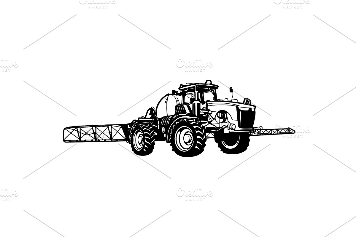 sprayer, r4045, self-propelled, a Transportation Illustration by Digital-Clipart
