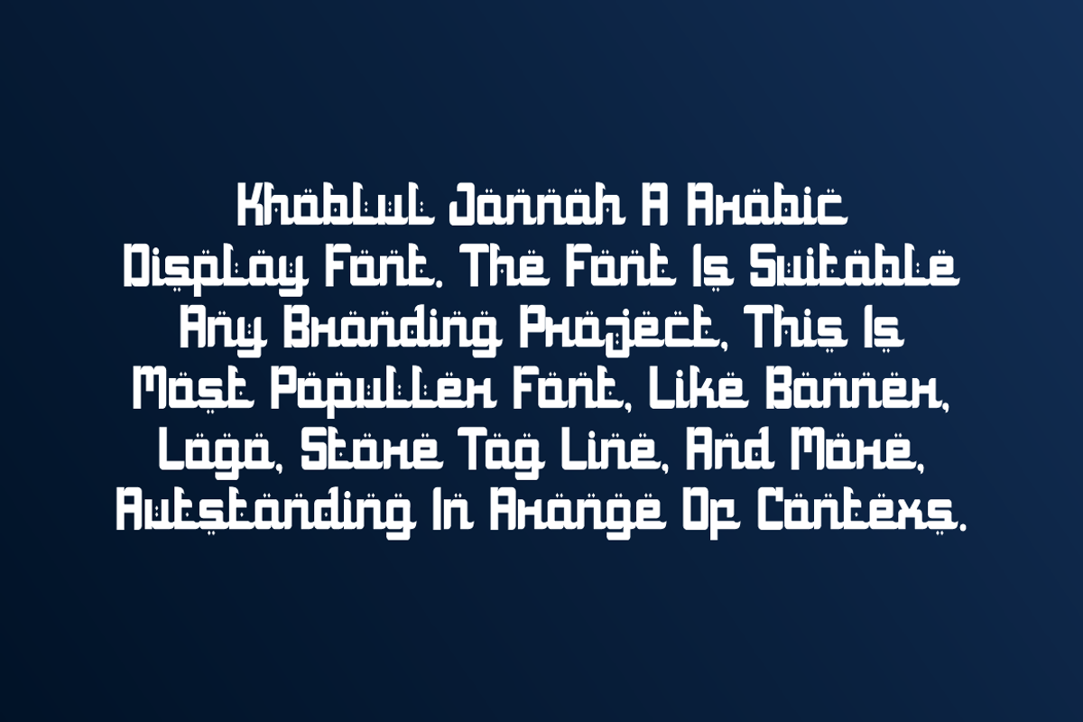 Khoblul Jannah - Arabic Font, a Sans Serif Font by QR Design Studio (Photo 4 of 6)