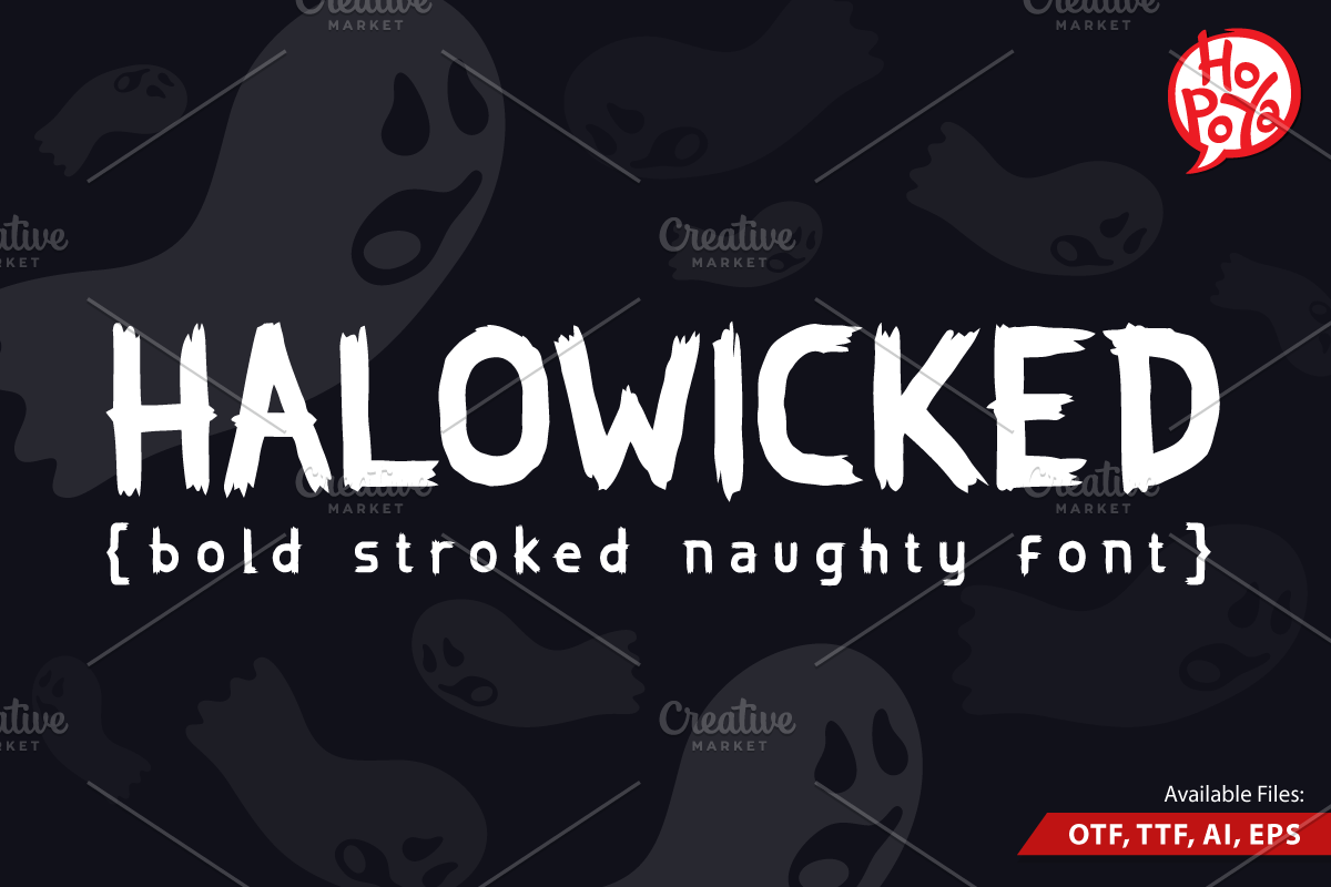 Halowicked Font, a Sans Serif Font by mikailain (Photo 1 of 6)