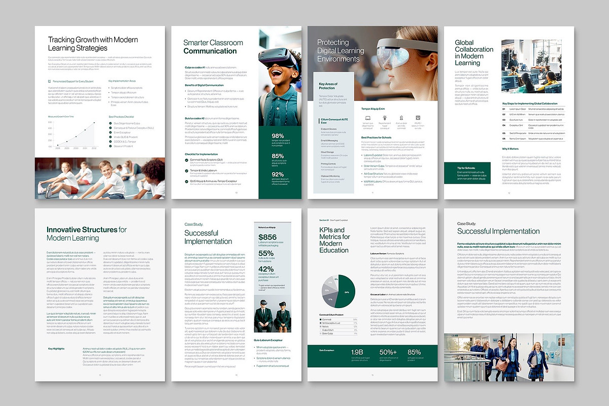 Education Digital Brochure & Report, a Brochure Template by BrandPacks (Photo 3 of 6)
