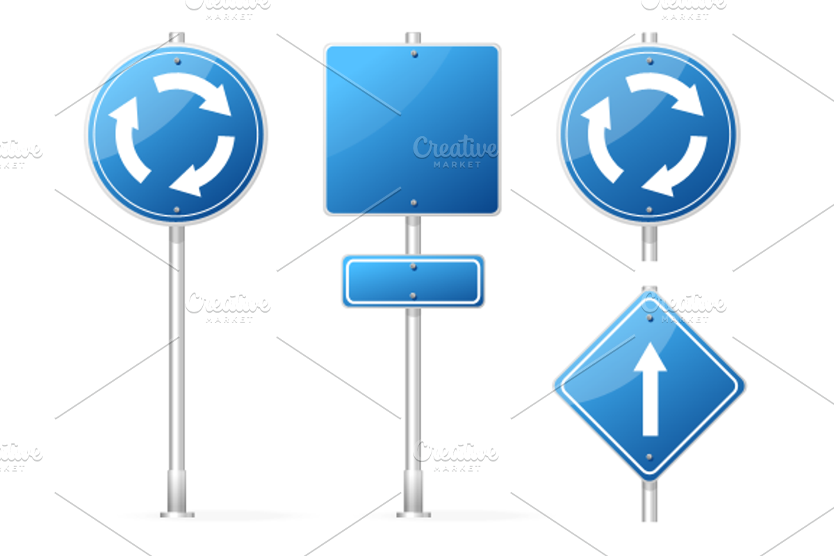 Blank Traffic Sign isolated preview 4
