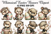 Whimsical Easter Beaver Clipart, an Illustration by RobertsArt (Thumbnail 1 of 5)