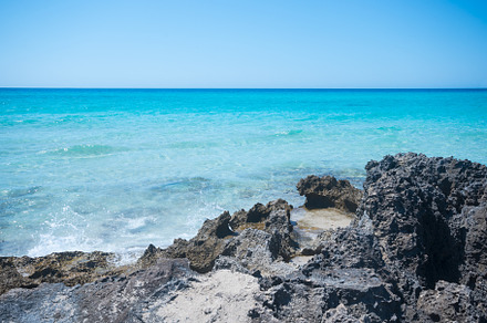 Seascape. Sunny summer day. Formentera island, Spain., a Background Photo by Iván Moreno STOCK PHOTO