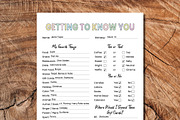 Editable Getting To Know You, a Stationery Template by Graphicsnext (Thumbnail 3 of 7)