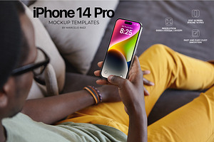 iPhone 14 Pro Sofa Mockup