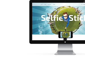 Selfie Stick One Page PSD Template