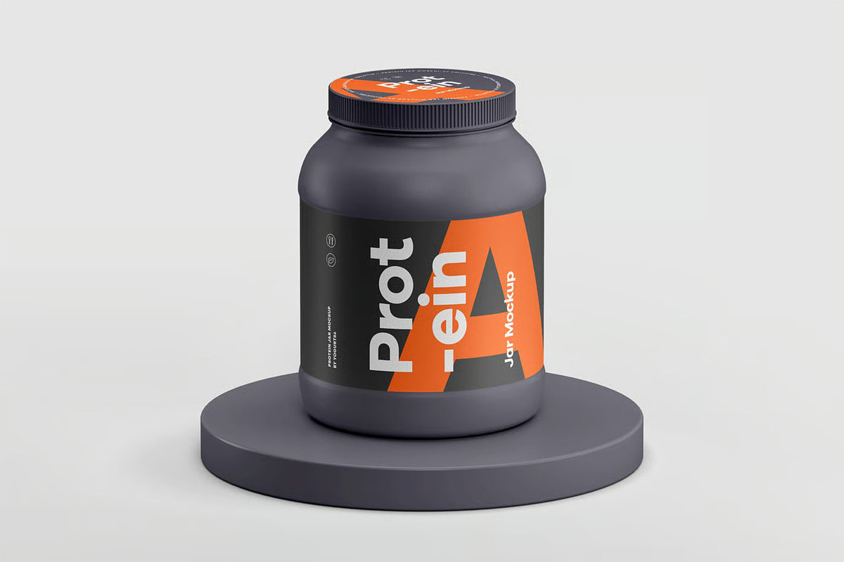 Protein Jar Mockup, a Packaging Mockup by zippypixelstudio (Photo 12 of 15)