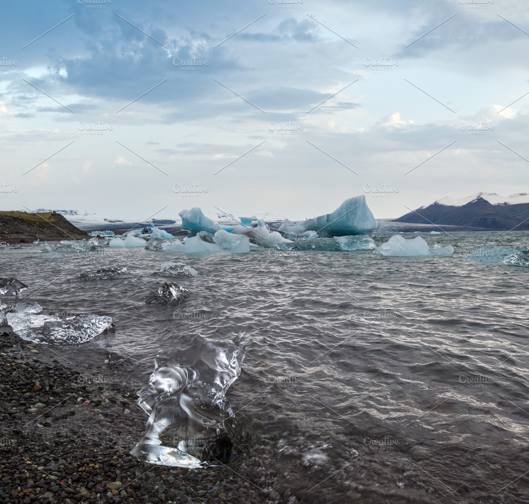 Jökulsárlón glacial lake, lagoon with ice blocks, Iceland. Si, a Nature Photo by YuriyB