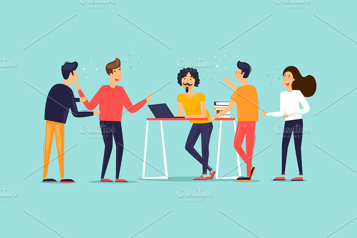 Teamwork, a Person Illustration by Podis (Photo 4 of 5)
