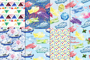 Airplanes watercolor set, a Graphic by DollyPotterson (Thumbnail 6 of 6)