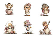 Whimsical Easter Bird Clip Art, an Illustration by CreationArt (Thumbnail 4 of 7)