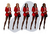Girls in black, white & red, a Person Illustration by Parinaz Wadia Design (Thumbnail 5 of 10)