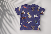 Rockets in space seamless patterns, a Pattern Graphic by Good Studio (Thumbnail 7 of 7)