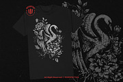 10 Bundle Dark Art Swan Floral, an Illustration by Morspective (Thumbnail 2 of 7)