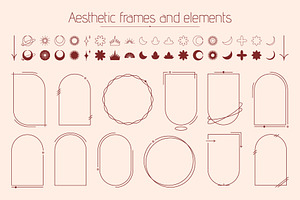 Retro Geometric Frames And Shapes.