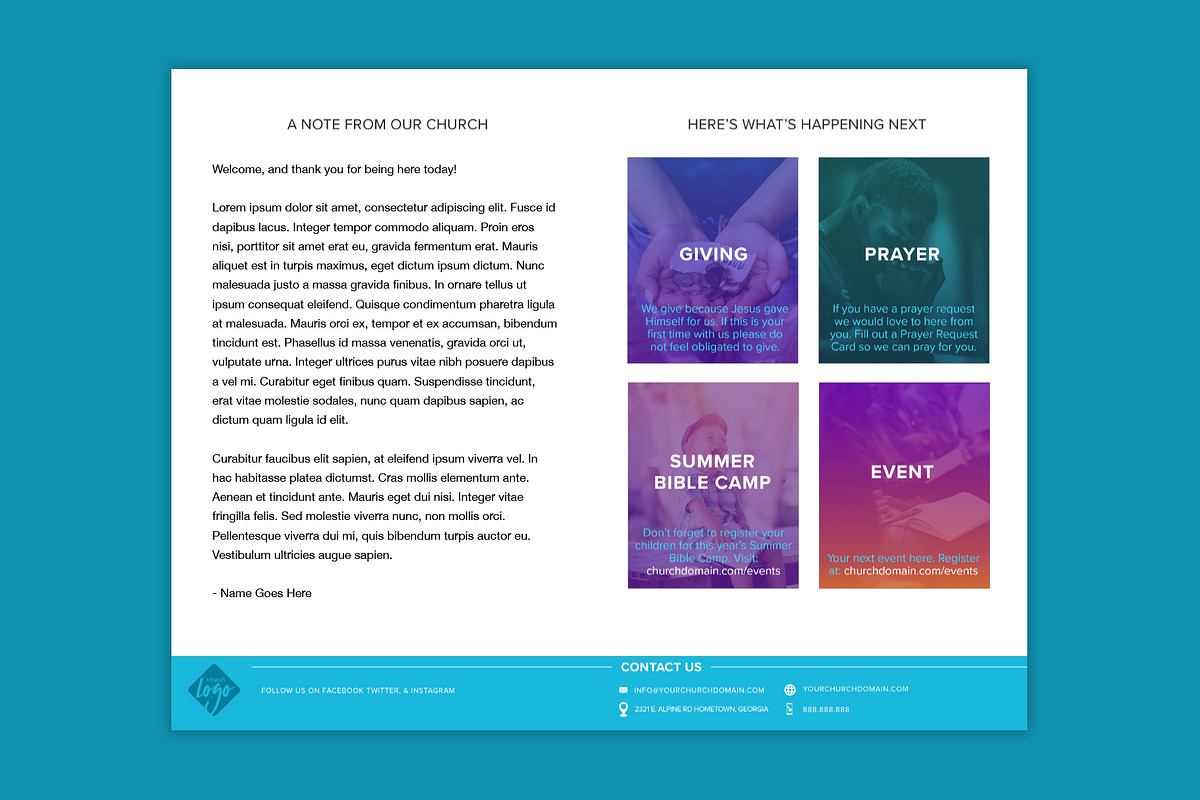 You Are Loved Church Bulletin Shell, a Flyer Template by IFBdesign (Photo 4 of 5)