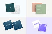 Square Business Card Mockup Bundle, an Advertising Mockup by graphypix (Thumbnail 2 of 14)