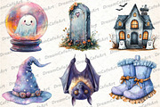 Hand Drawn Cute Halloween Clipart Bu, an Illustration by DreamCafeArt (Thumbnail 2 of 7)