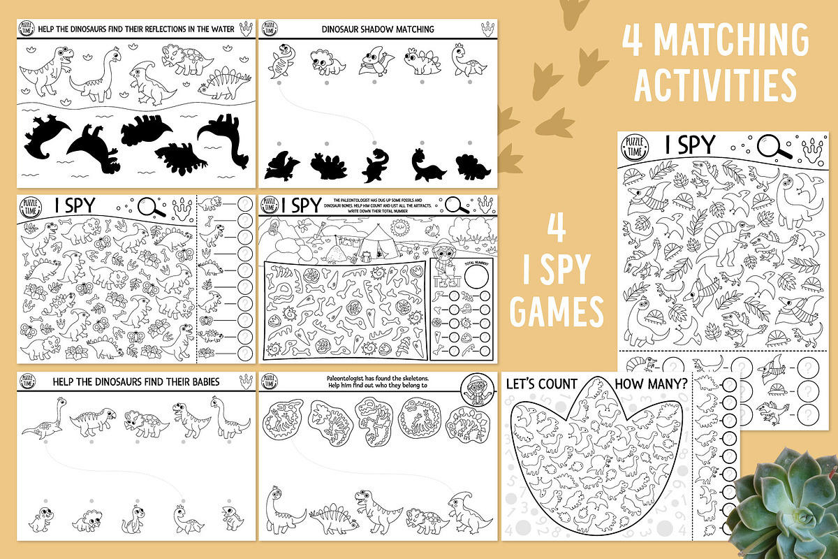 Dinosaur coloring games for kids, an Education Illustration by Lexi Claus (Photo 4 of 17)
