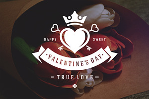 Valentine's Day Logo Badges & Labels