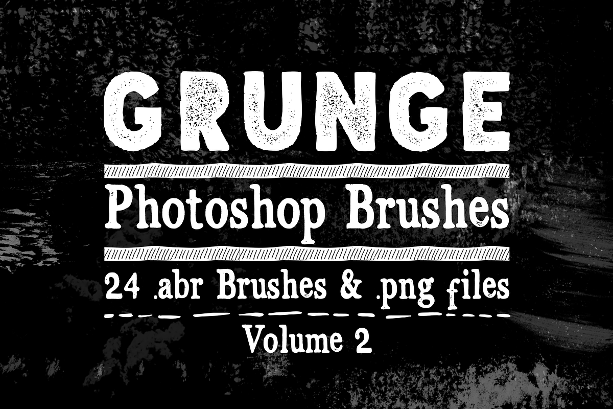 Grunge Texture Photoshop Brushes V2, a Brush Add-On by Clikchic Designs (Photo 1 of 4)